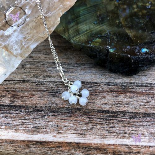 Moonstone Cluster June Birthstone Necklace